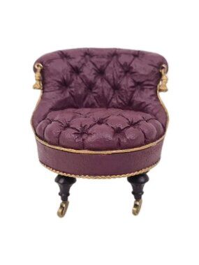 Take a Seat by Raine Slipper 1880 Chair Upholstered Dollhouse Mini 24010 Rare